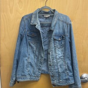 Dress Barn Faded Light Blue Denim Jacket